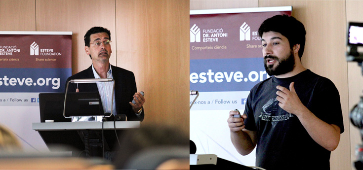 Los investigadores del CIBEROBN, Rubén Nogueiras y Daniel Beiroa, recogen el Premio de la Fundación Dr. Antonio Esteve